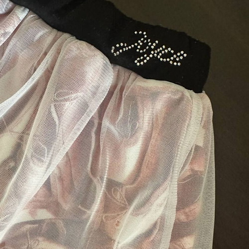 Tulle ballerina skirt for girl 5 years like new, brown and white