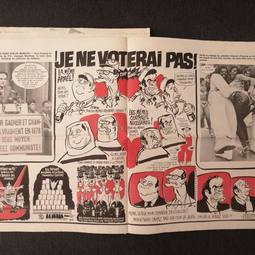 Charlie Hebdo satirical magazine used, 3 issues from 1978