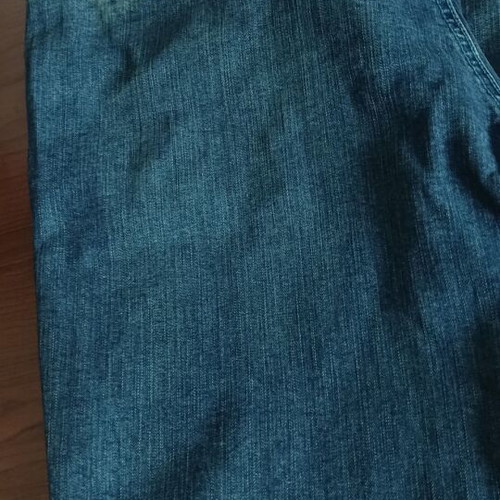 Bershka No 40 Flared Jeans like new, blue with greenish-brown shades
