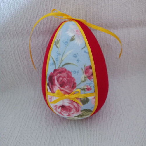 Decorative egg mix and match used, red and floral