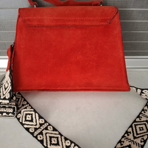 Bonendis Suede bag red like new, crossbody