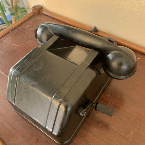 Crank telephone used from 1950