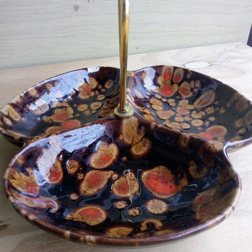 Vintage ceramic serving plate 1970s like new