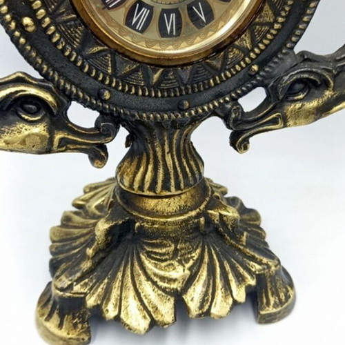Vintage Blessing used mechanical table clock with 2 dragons