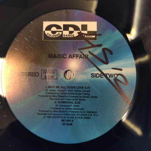 Magic Affair Give Me All Your Love 12" Vinyl Maxi Single used