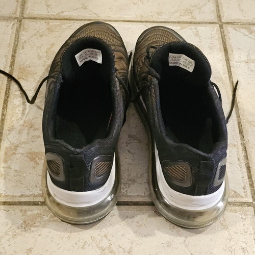 Men's athletic shoes, black and gold, size 45
