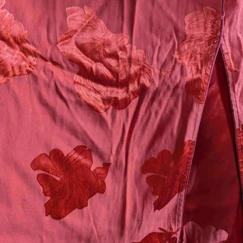 We Coss skirt size medium red with slit and embossed flowers like new