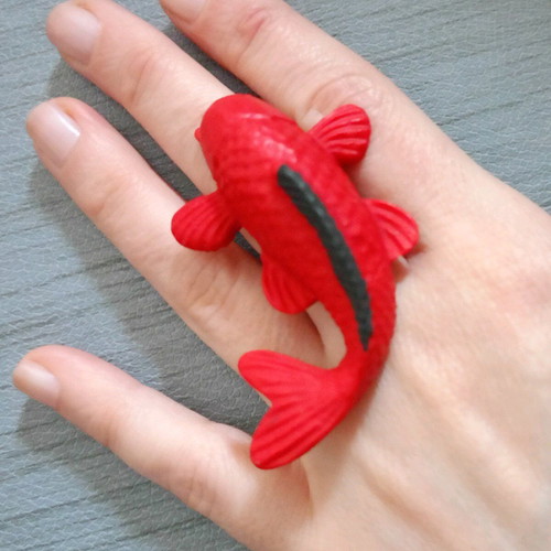 Statement ring Vintage Atelier like new, red with adjustable size