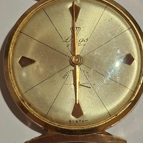 Lings mechanical watch gold-plated, used