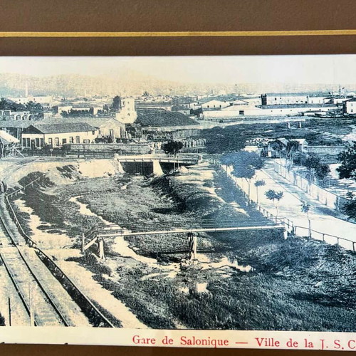 Print of the Old Thessaloniki Railway Station 30x40 used