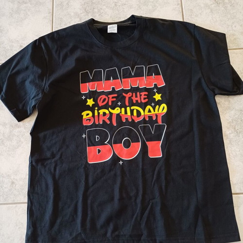 Mama of the Birthday Boy Cotton T-shirt new, XL/XXL