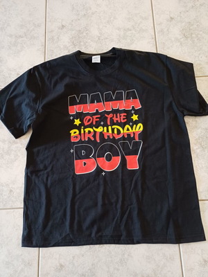 Mama of the Birthday Boy βαμβακερή μπλούζα καινούργια, XL/XXL