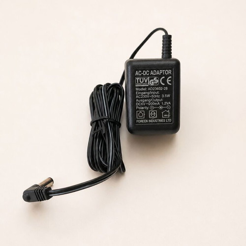 AC/DC adapter 6V 200mA used, fully functional