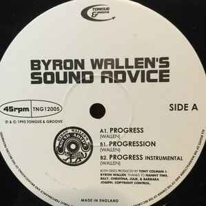 Byron Wallen's Sound Advice Progress vinyl record used, jazz