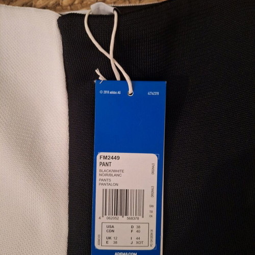Adidas Originals Women's High-Waisted Pants New, Mesh Fabric Black White