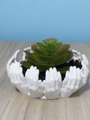 Γλαστράκι σε σχήμα χεριών 3D printed καινούργιο, μοντέρνο διακοσμητικό