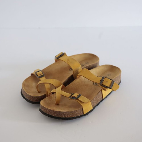 Plakton anatomical sandals size 39, yellow and brown