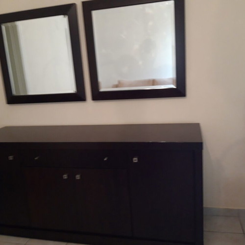 Wenge wood buffet with 2 mirrors like new