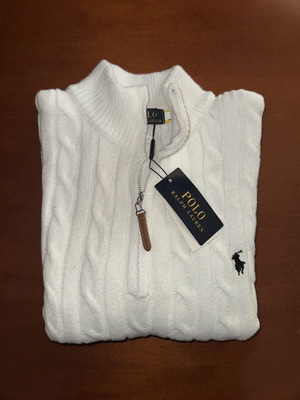 Polo Ralph Lauren Quarter Zip white new, size Large