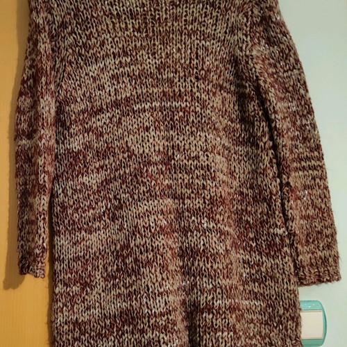 Zara women's knitted sweater used, burgundy melange, size S-M