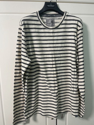 No Excess men's long sleeve shirt, size M, gray and beige