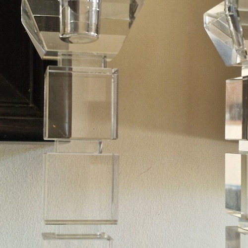 Crystal candlesticks set of 2, like new