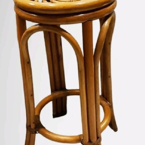 Bamboo Flower Stand stool like new, boho chic decor