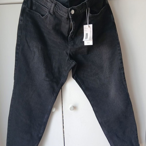 Mango Mom-fit Jeans New, Black, Size XXXL