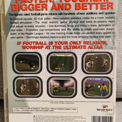 Pro Evolution Soccer 2 PS2 used, in very good condition