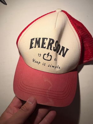 Emerson Trucker Cap used, size 58, red and white