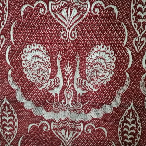 Double woven blanket new, wool on loom