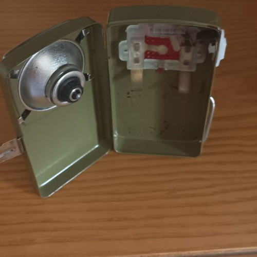 Retro flashlight used from the 80s