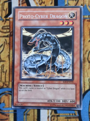 Proto Cyber Dragon κάρτα Yu-Gi-Oh! σαν καινούργιο