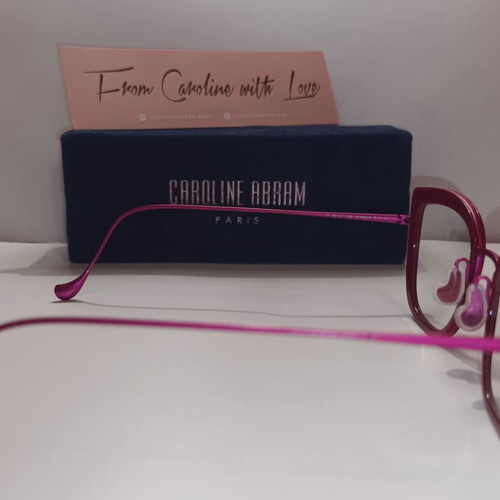 Caroline Abram Paris cat-eye eyeglasses like new, red and fuchsia
