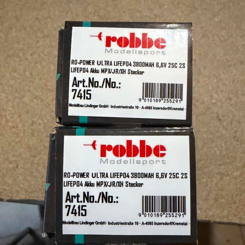 Robbe Modellsport RO-POWER Ultra LiFePO4 3800mAh 6.6V 2S Batteries Pack of 2 new sealed