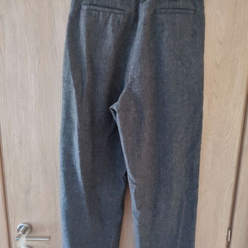 Wool gray Edited high-waisted pants with belt size S