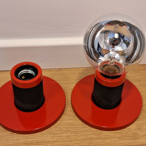 Vintage wall lights in excellent condition Italian made Piuluce S.R.L 1980s