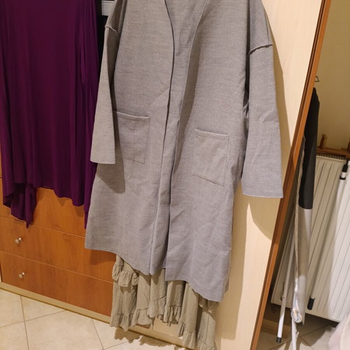 Shein gray thin coat for autumn, size XXXL