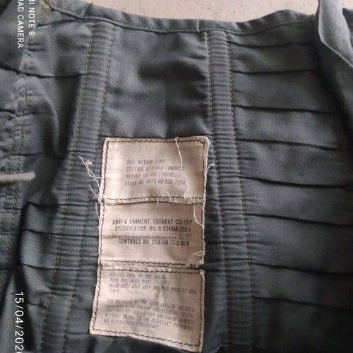 Anti G CSU-13B/USAP pilot suit used, size medium long