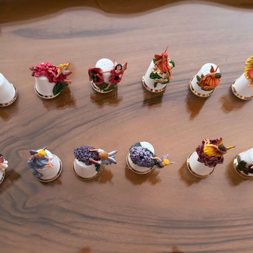 Porcelain fairy thimbles collection, Greek Collectors Circle