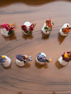 Porcelain fairy thimbles collection, Greek Collectors Circle