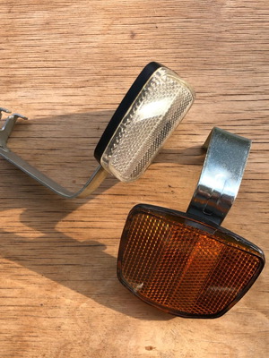 Αντανακλαστικά ποδηλάτου μπρος-πίσω καινούργια με βάσεις