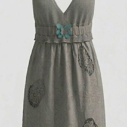 Dress Iso short backless gray, like new, size S, cotton