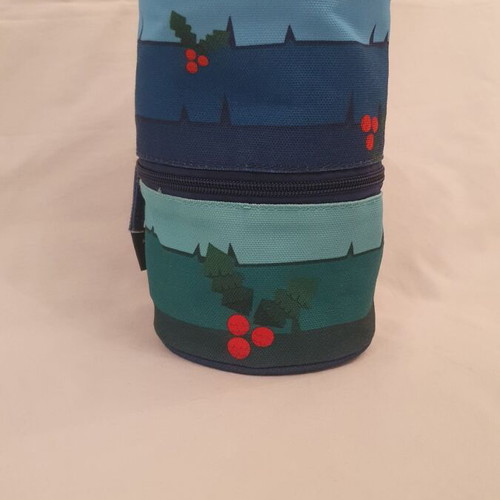 APIVITA cosmetic bag used, blue, 11x18 cm