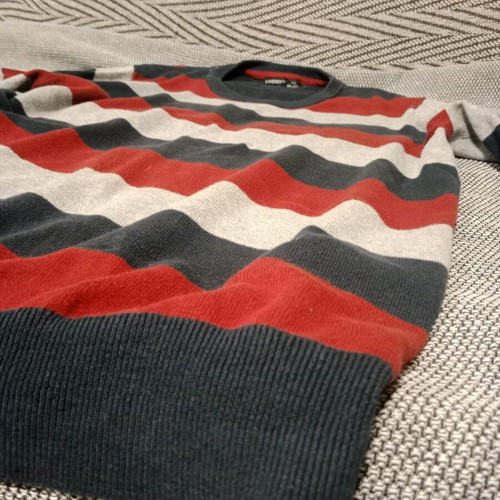 Men's pullover used medium 38/40 striped multicolor