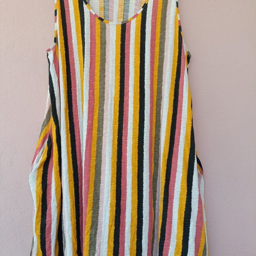 bpc Plus Size XXL sleeveless striped summer dress with pockets