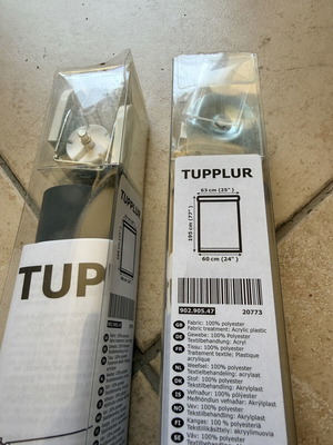 IKEA TUPPLUR blackout roller blinds 2 pieces 60x195 cm new sealed