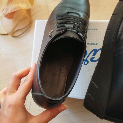 Parex leather anatomical shoes used, black, sizes 38.5-39