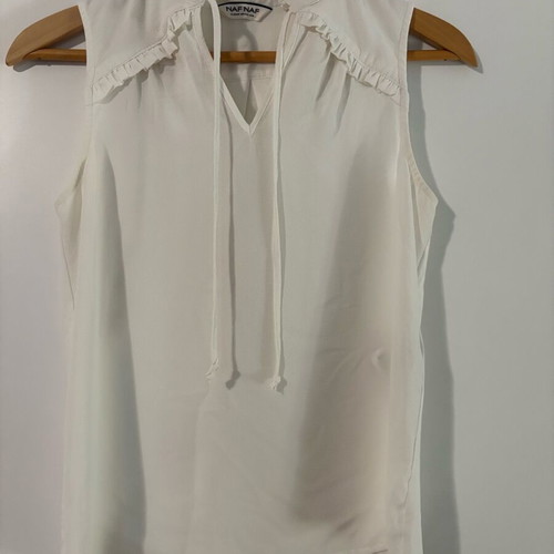 Naf Naf sleeveless women's blouse white, like new, XS