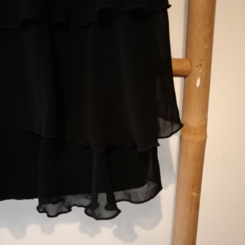 Zic Zac black mini dress with ruffles new